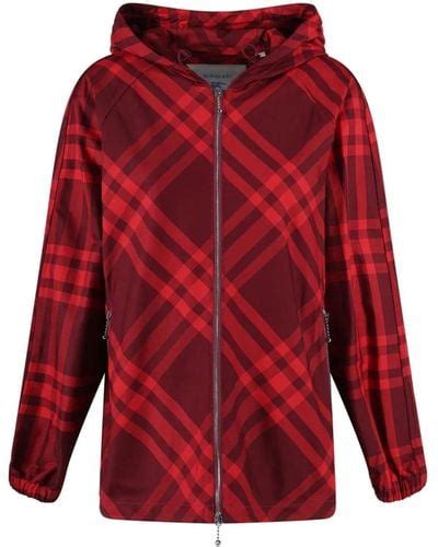 burberry windbreaker red